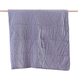 Jersey Leo Blue Multi Soft Cotton Quilted Throw Rug Snuggle Blanket