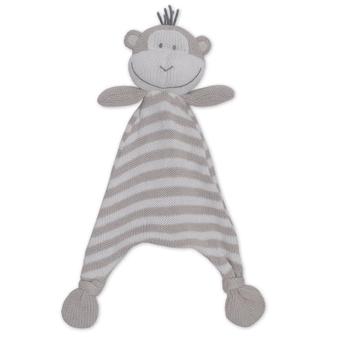 Max the Monkey Cotton Knit Baby Soother Security Blanket