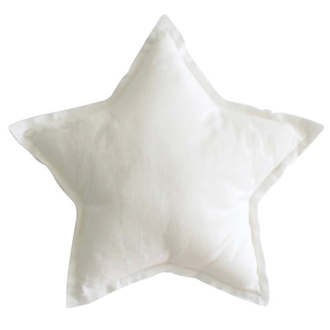 Ivory Linen Star Pillow Decorator Cushion