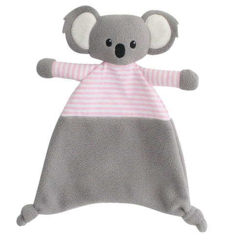 Koala Pink Stripe  Baby Comforter Toy Soother