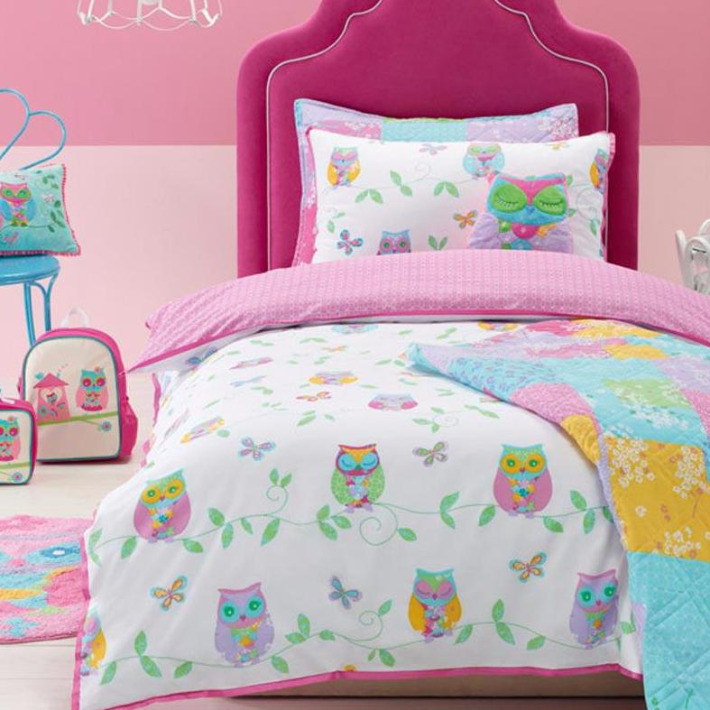 Owl Song Girls Quilt Cover Set