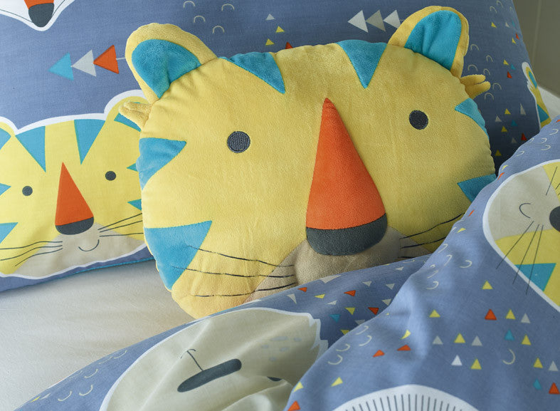 Yellow Kids Novelty Plush Lion Cushion