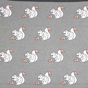 Grey Squirrel Indus Design Cotton Gift Boxed Baby Blanket
