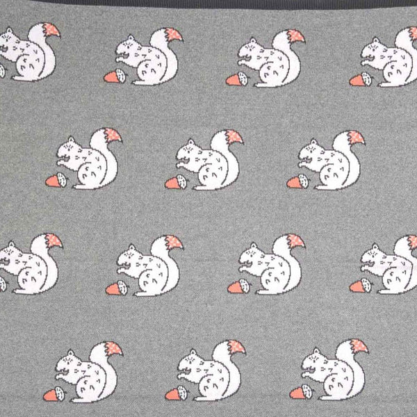 Grey Squirrel Indus Design Cotton Gift Boxed Baby Blanket