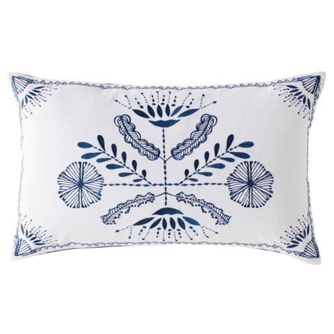 Sahana Feather Filled Hamptons Coastal Blue Decorator Cushion