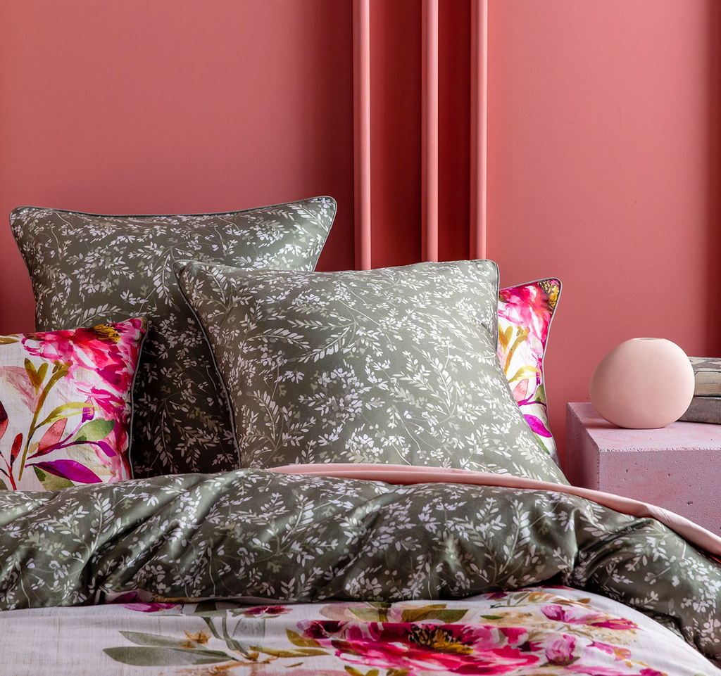 Olive green pillow sales cases