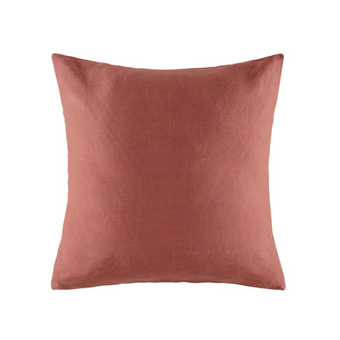 Clay French Linen KAS European Pillow Case