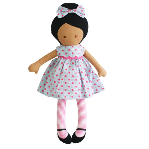 Maggie Doll 52cm Berry Polka Cot Children's Toy Doll