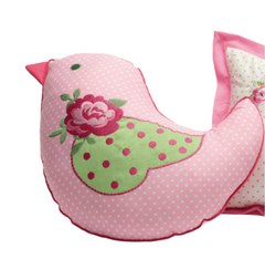 Shabby Chic Novelty Bird Shaped Decorator Cushion