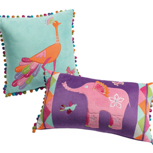 Peacock Princess Square or Rectangle Cushion