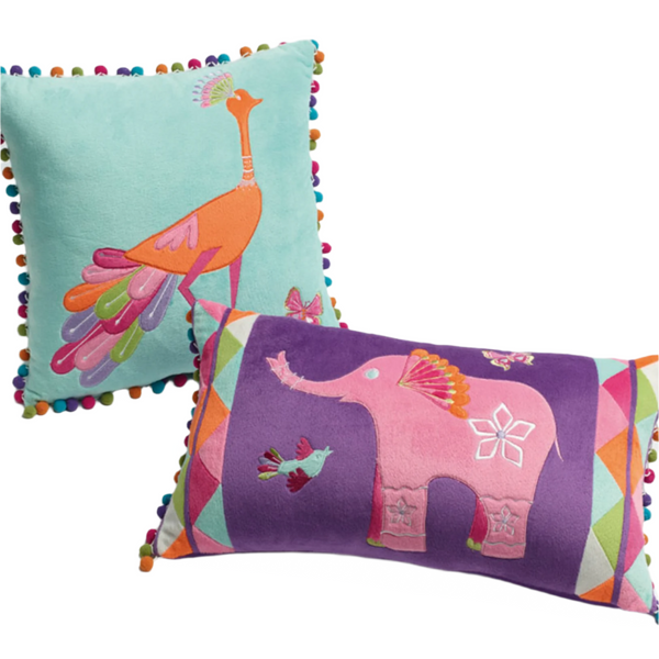 Peacock Princess Square or Rectangle Cushion