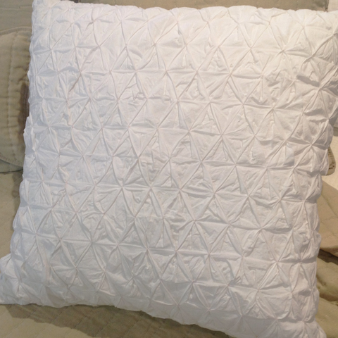 White Smocked European Pillow Case