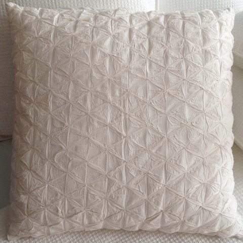 Ivory Smocked European Pillow Case