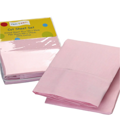 Pink Cot Sheet Set
