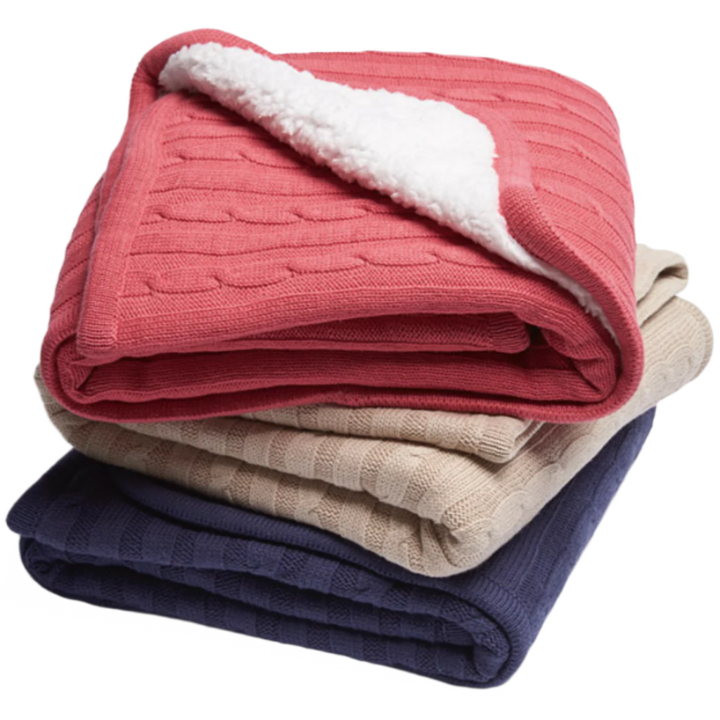 Cable Knit Sherpa Baby Blanket Sale Lovely Linen