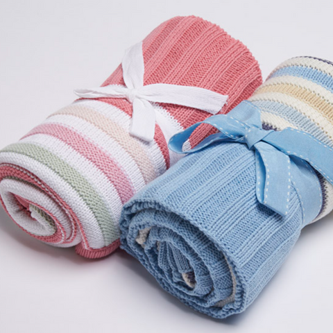 Striped Cotton Baby Blankets