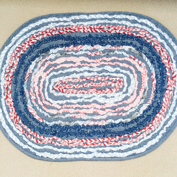 Thomas Ruffle Small Oval Floor Rug Mat