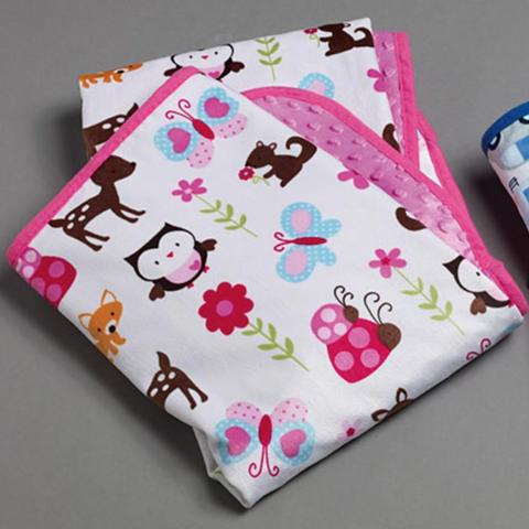 Pink Mink Owl Baby Blanket Wrap Sale