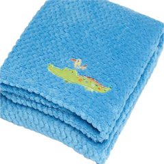 Jiggle & Giggle Blue Fleece Baby Blanket