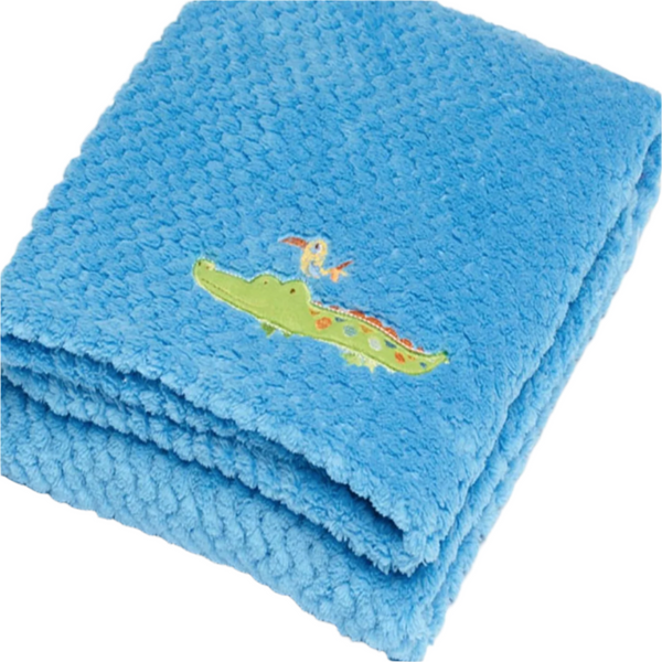 Jiggle & Giggle Blue Fleece Baby Blanket