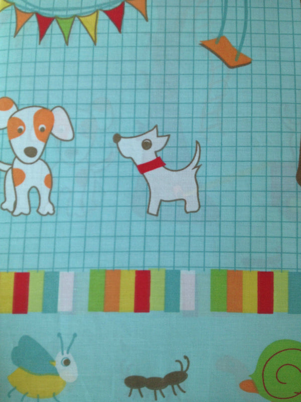 Oliver Puppy Kids Blue Quilt Cover Set