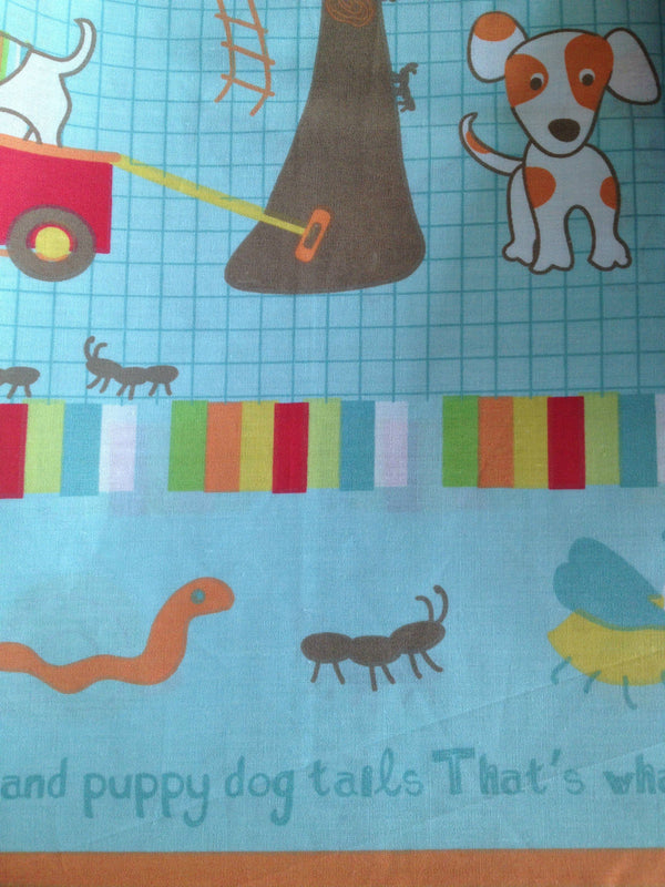 Oliver Puppy Kids Blue Quilt Cover Set