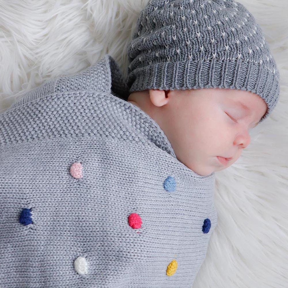 Grey Confetti Premium Cotton Baby Blanket in Gift Box