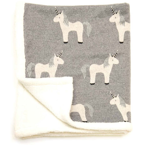 Unicorn Sherpa Fleece Baby Blanket
