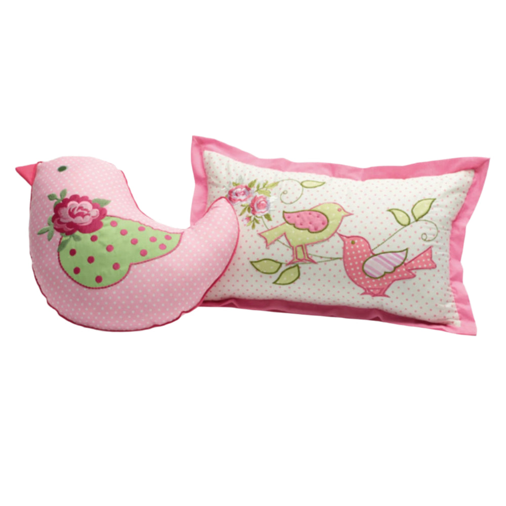 Shabby Chic Novelty Bird Shaped Decorator Cushion