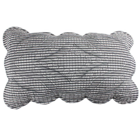 Shelbourne Rectangle Decorator Cushion in Grey Stripe