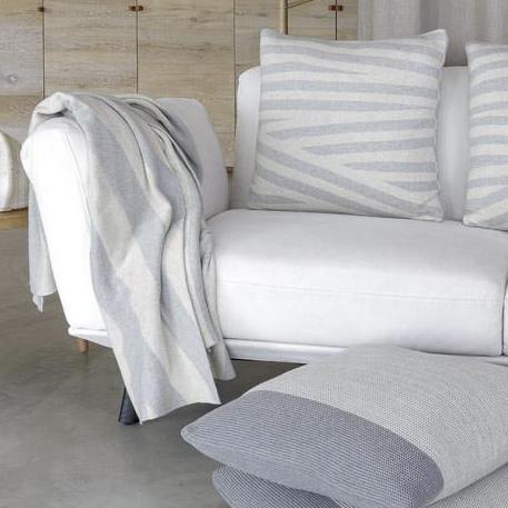 Indus Design Ribbon Throw Rug Flint & Natural