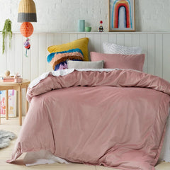 Pink Velvet Quilt Cover Set