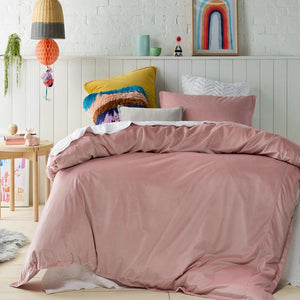 Pink Velvet Quilt Cover Set