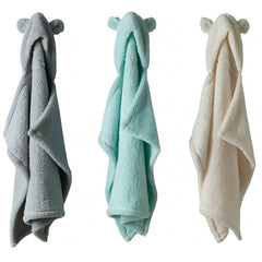 Hooded Fleece Plain Baby Wrap Blanket