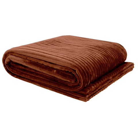 Large Channel Throw Rug Snuggle Blanket Cayenne