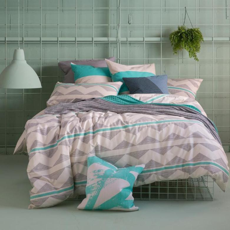 Kas Evan Queen Size Quilt Cover & Pillow Cases Set