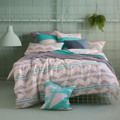 Kas Evan Queen Size Quilt Cover & Pillow Cases Set