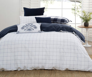 Sahana Feather Filled Hamptons Coastal Blue Decorator Cushion