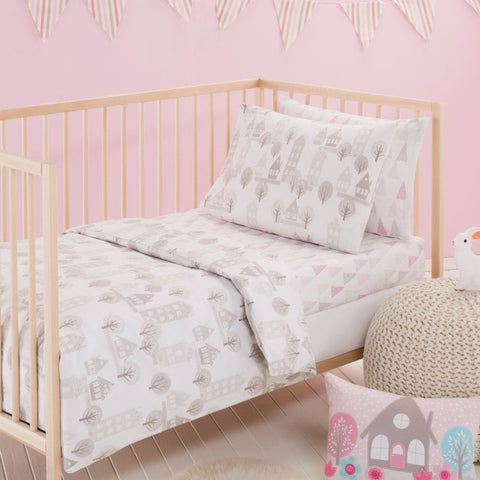 3 piece Priya Baby Bedding Nursery Cot Quilt Set